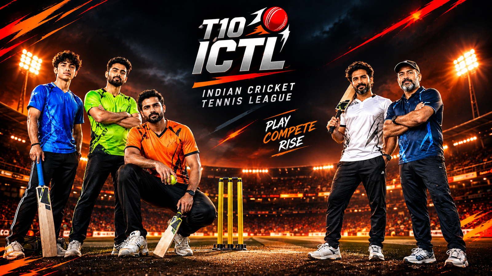 ICTL T10 Indian Cricket Tennis League Players
